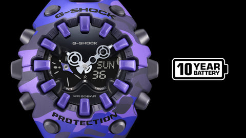 CASIO GAV01CMG6AJF G-SHOCK Color Camo Purple Shock Resistant Water Resistant LED Light