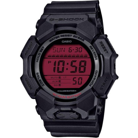 CASIO GD-010BBR-1JF Watch - Men's G-SHOCK Black and Bold Red Watch