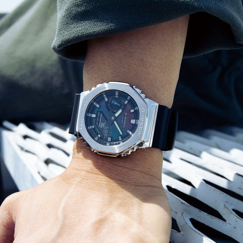 Casio G-SHOCK Men's Brick Pattern Design GM-2100RW-1AJF