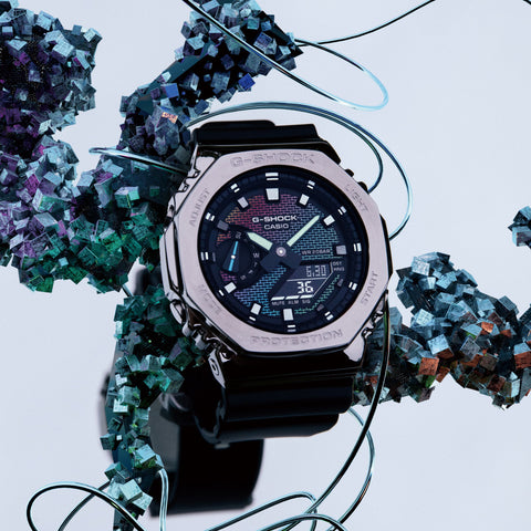 Casio G-SHOCK Men's Brick Pattern Design GM-2100RW-1AJF