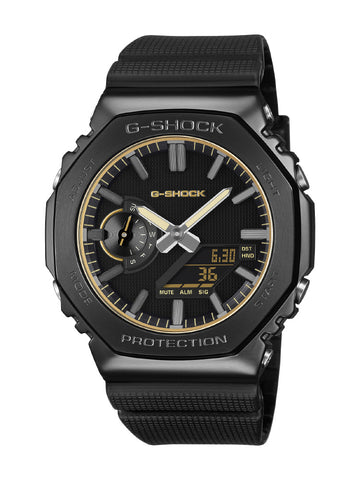 CASIO GM2100LXB1A9JF G-SHOCK Luxe Black Metal Bezel Stylish Design Water Resistant Durable Performance