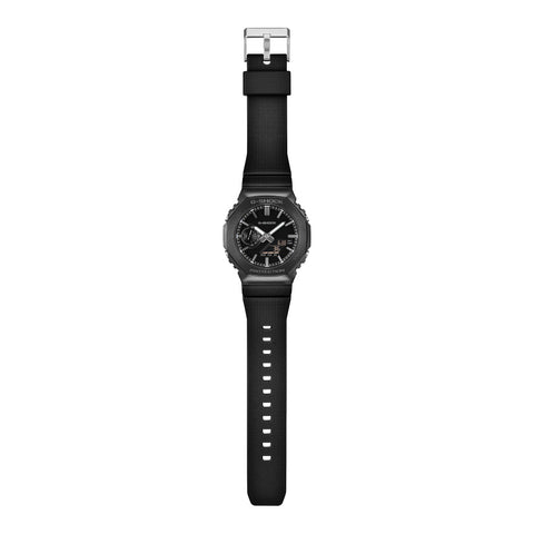 CASIO GM2100LXB1AJF G-SHOCK Luxe Black Metal Bezel Stylish Design Shock Resistant Water Resistant