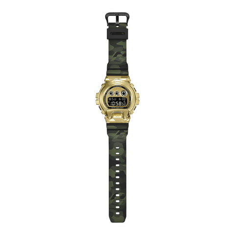 CASIO GM6900CMG3JF G-SHOCK Camo and Gold Design Durable Shock Resistant Water Resistant Stylish Everyday Wear