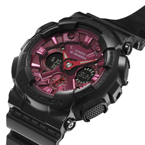 CASIO GMA-S120RB-1AJF G-SHOCK Black & Red Color Theme Shock Resistant LED Light Water Resistant