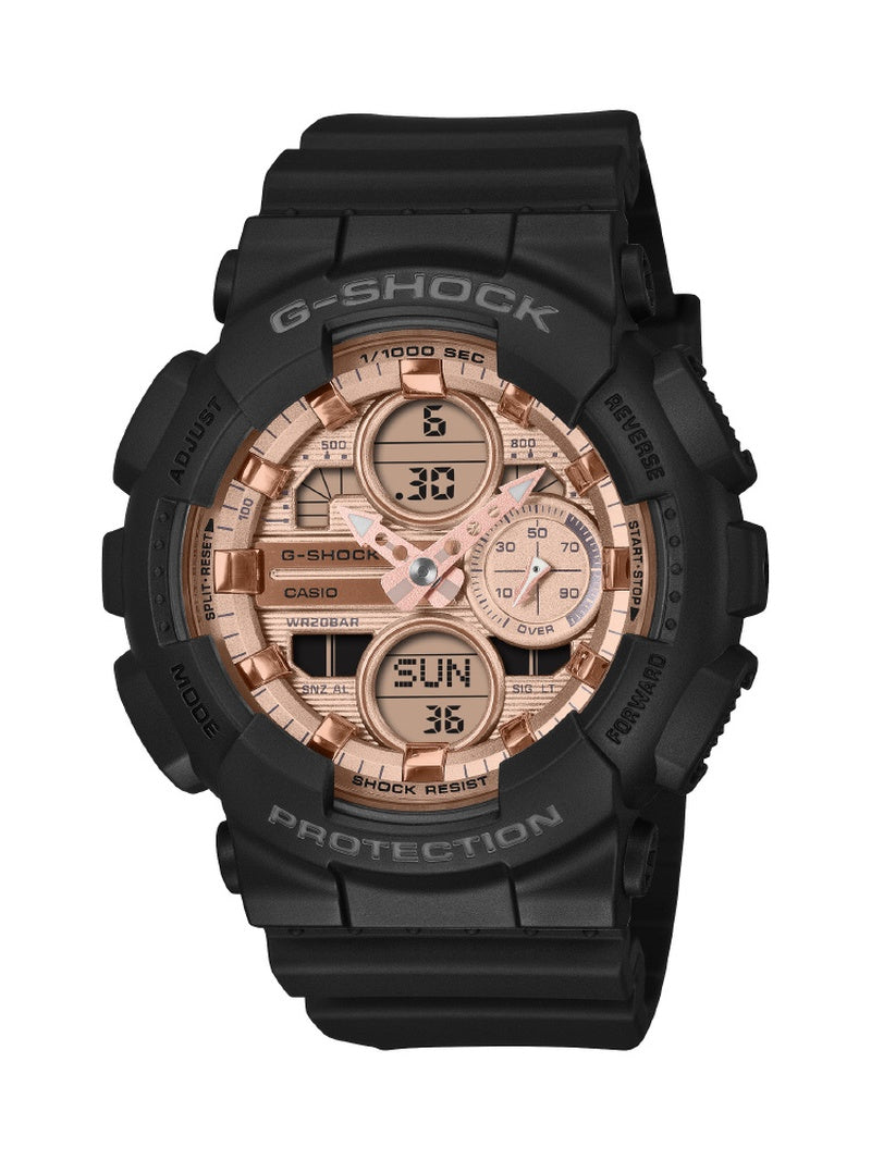 CASIO GMA-S140PG-1AJF Watch - G-SHOCK Series Stylish Black Design Shock Resistant Water Resistant LED Light