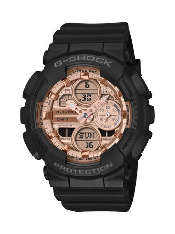 CASIO GMA-S140PG-1AJF Watch - G-SHOCK Series Stylish Black Design Shock Resistant Water Resistant LED Light