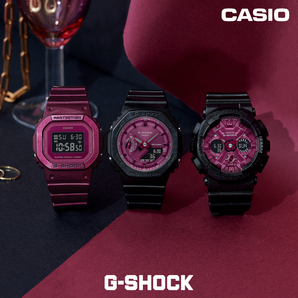 CASIO GMA-S2100RB-1AJF Watch - G-SHOCK Black & Red Color Theme Lightweight Shock Resistant Water Resistant Stylish Design (Im