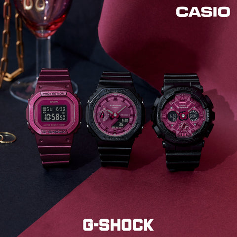 CASIO GMA-S2100RB-1AJF Watch - G-SHOCK Black & Red Color Theme Lightweight Shock Resistant Water Resistant Stylish Design (Im