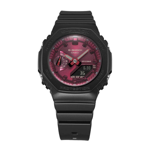 CASIO GMA-S2100RB-1AJF Watch - G-SHOCK Black & Red Color Theme Lightweight Shock Resistant Water Resistant Stylish Design (Im
