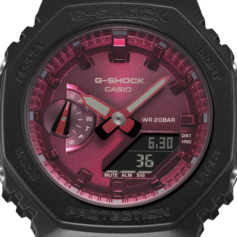 CASIO GMA-S2100RB-1AJF Watch - G-SHOCK Black & Red Color Theme Lightweight Shock Resistant Water Resistant Stylish Design (Im
