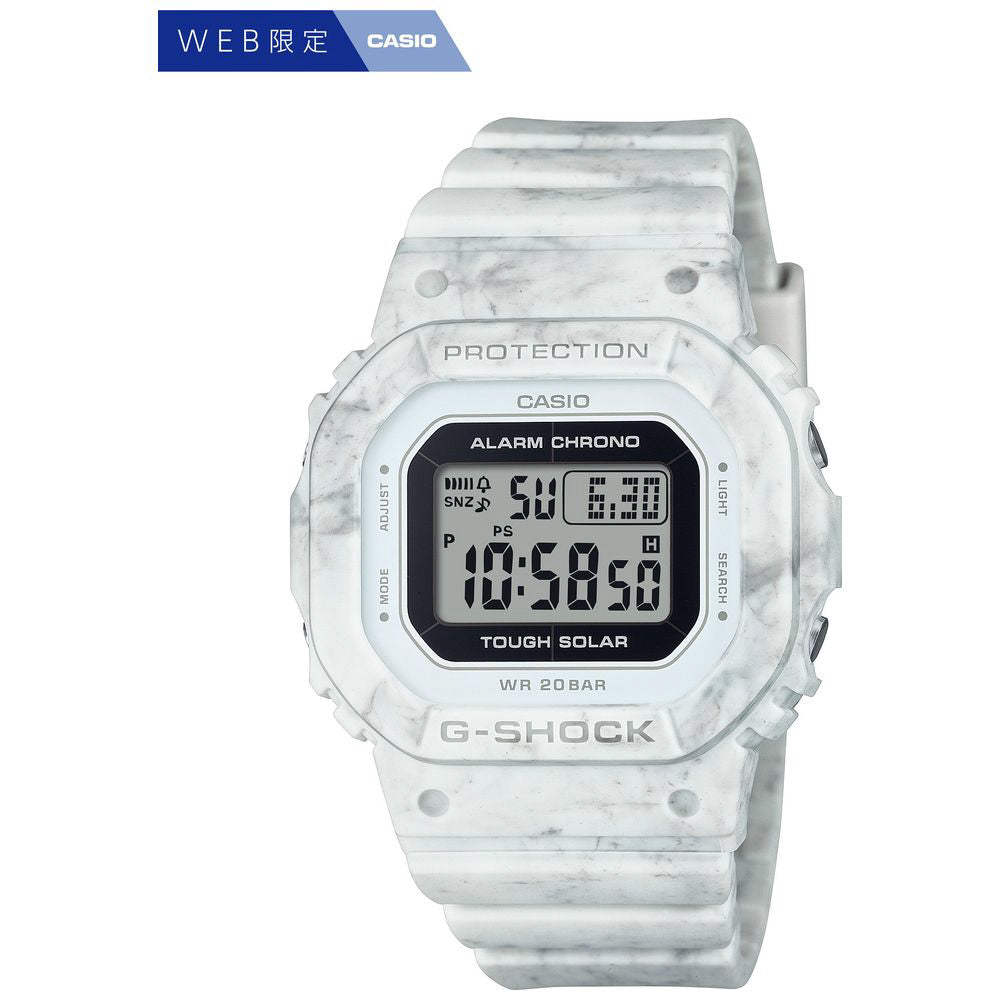 CASIO GMS-S5600RT-7JF Watch - Solar-Powered G-SHOCK, White Color, Travel-Inspired Design, Shock Resistant
