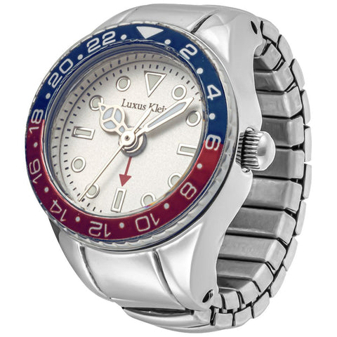 Other Overseas Manufacturers GT011WHBURD Elegant Silver White Ring Watch Stylish Design 1-Year Warranty Water Resistant