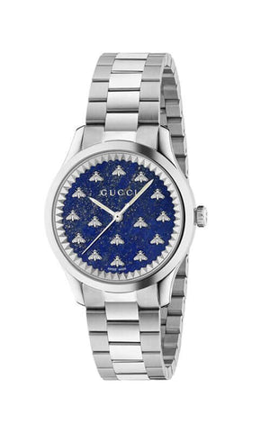 GUCCI YA1265043 G Timeless Blue Watch with 2 Year Warranty, Elegant Design, Swiss Movement, Perfect for Any Occasion