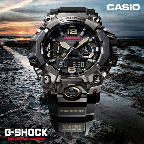 Casio Men's G-SHOCK MASTER OF G MUDMASTER Bluetooth Solar Radio Wave Watch with Biomass Plastic GWG-B1000-1A4JF