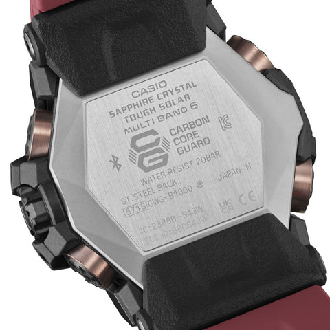 Casio Men's G-SHOCK MASTER OF G MUDMASTER Bluetooth Solar Radio Wave Watch with Biomass Plastic GWG-B1000-1A4JF