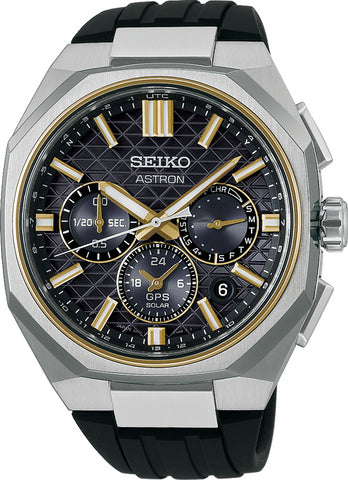SEIKO HAB003J Solar GPS Satellite Timekeeping Limited Edition Elegant Black Design Durable Stainless Steel
