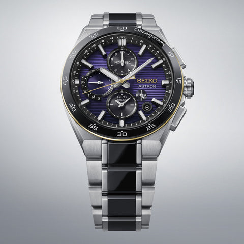 SEIKO HAB011J Limited Edition Solar GPS Satellite Timekeeping 145th Anniversary Astron Purple 2000 Pieces Only