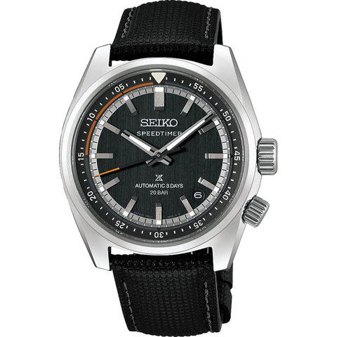 SEIKO HBC004J Mechanical Automatic Watch with Hand-Winding Blue Gray Dial Stainless Steel Case Water Resistant