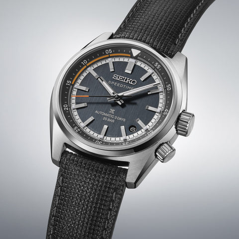 SEIKO HBC004J Mechanical Automatic Watch with Hand-Winding Blue Gray Dial Stainless Steel Case Water Resistant