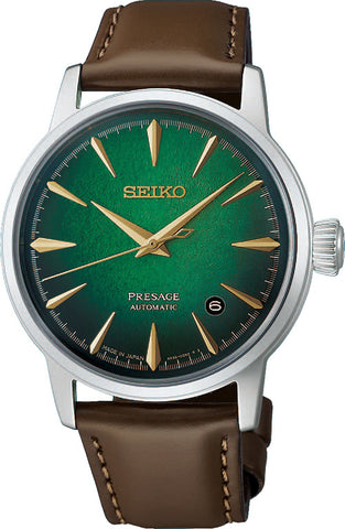 SEIKO HCB002J Mechanical Automatic Hand-Winding Presage Green Dial Stainless Steel Case Elegant Design