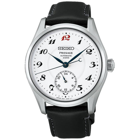 SEIKO HCC005J Mechanical Automatic Watch - Hand-Winding Feature - Elegant White Dial - Limited Edition Presage
