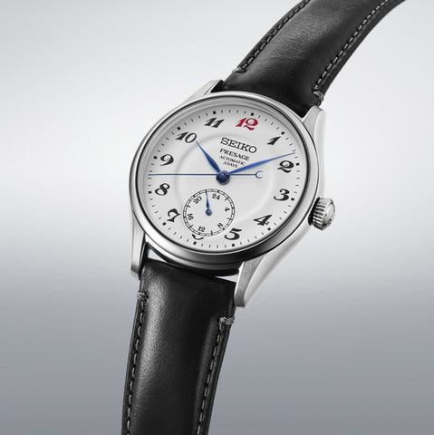 SEIKO HCC005J Mechanical Automatic Watch - Hand-Winding Feature - Elegant White Dial - Limited Edition Presage