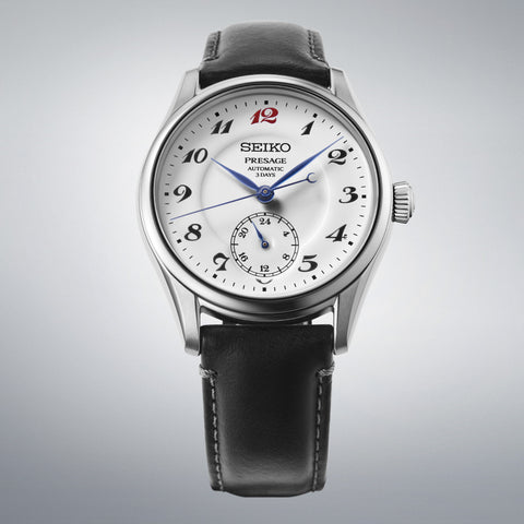 SEIKO HCC005J Mechanical Automatic Watch - Hand-Winding Feature - Elegant White Dial - Limited Edition Presage