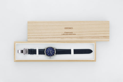 SEIKO HCC007J Limited Edition 145th Anniversary Mechanical Automatic Watch Blue Dial Stainless Steel Case 1500 Pieces