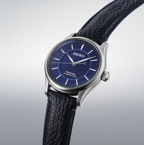 SEIKO HCC007J Limited Edition 145th Anniversary Mechanical Automatic Watch Blue Dial Stainless Steel Case 1500 Pieces