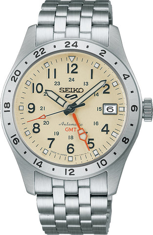 SEIKO HDB002J Mechanical Automatic with Hand-Winding Beige Dial Durable Stainless Steel Case Water-Resistant