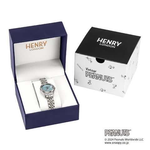HENRY LONDON HL26 B 0461 Snoopy Collaboration Watch with 2 Year Warranty Stylish Aqua Design and Authentic Quality