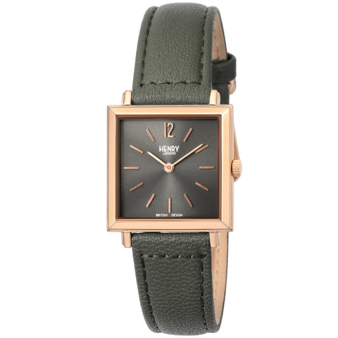 HL26QS0262 Heritage Square 2-Year Warranty Grey Elegant Design Water Resistant Stylish Timepiece