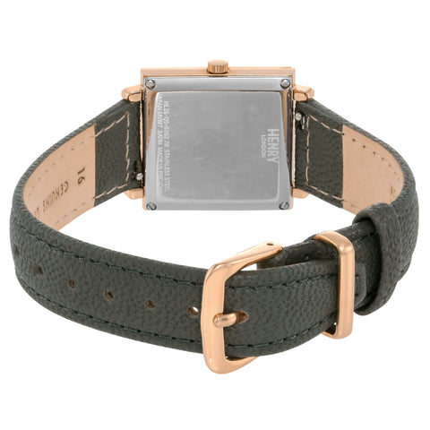 HL26QS0262 Heritage Square 2-Year Warranty Grey Elegant Design Water Resistant Stylish Timepiece