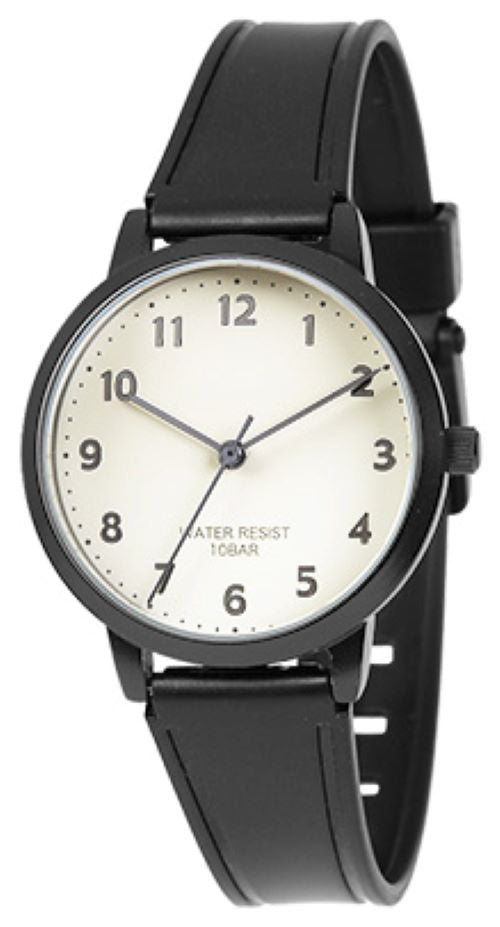 Sun Flame HL270-W Watch - Women's Rubber Strap Watch 10 ATM Water Resistant White Dial Stylish Design