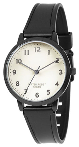 Sun Flame HL270-W Watch - Women's Rubber Strap Watch 10 ATM Water Resistant White Dial Stylish Design