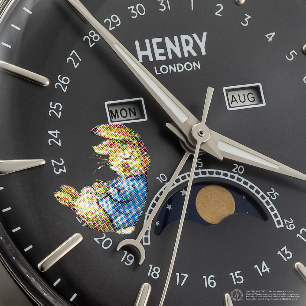 HENRY LONDON HL39-LM-0209-PR Watch - Peter Rabbit Collaboration 2-Year Warranty Gray Elegant Design Timeless Style (Image 4)