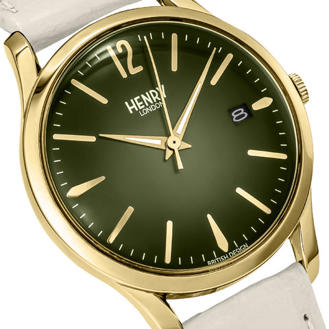 HL39M0102WH Finchley Green Watch 2-Year Warranty Stylish Design Water-Resistant Durable Materials