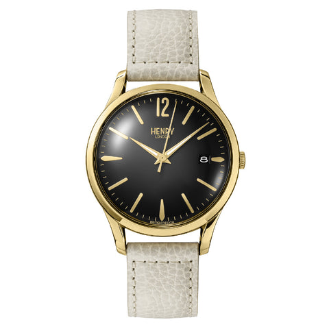 HL39M0178WH Heritage 2-Year Warranty Black Stainless Steel Water Resistant Elegant Design