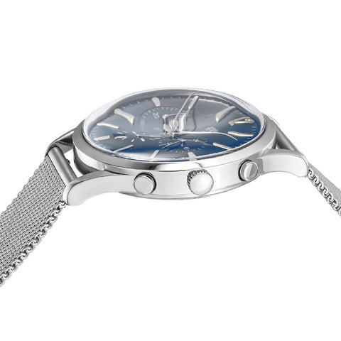 HL41CM0037SS Knights Bridge 2-Year Warranty Navy Stainless Steel Water Resistant Elegant Design