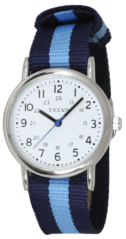CLEVER IBTEAM042NVS Watch - NATO Type Band CREPHA Blue Durable, Lightweight, Adjustable Design for Comfort and Style