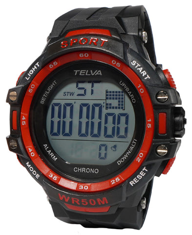 CREPHA IBTED281RD Watch - Stylish Stopwatch Red Durable Water-Resistant Quartz Movement Elegant Design