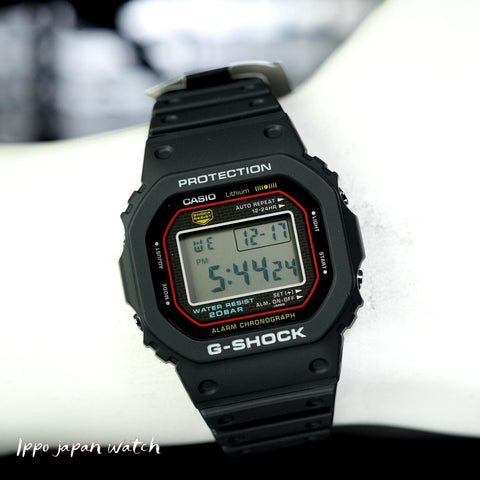 CASIO DW5000R1AJF G-SHOCK First Generation Reissue Model Black DW-5000R-1AJF by CASIO - Iconic Durable Watch with Shock Resistance and Water Resistance