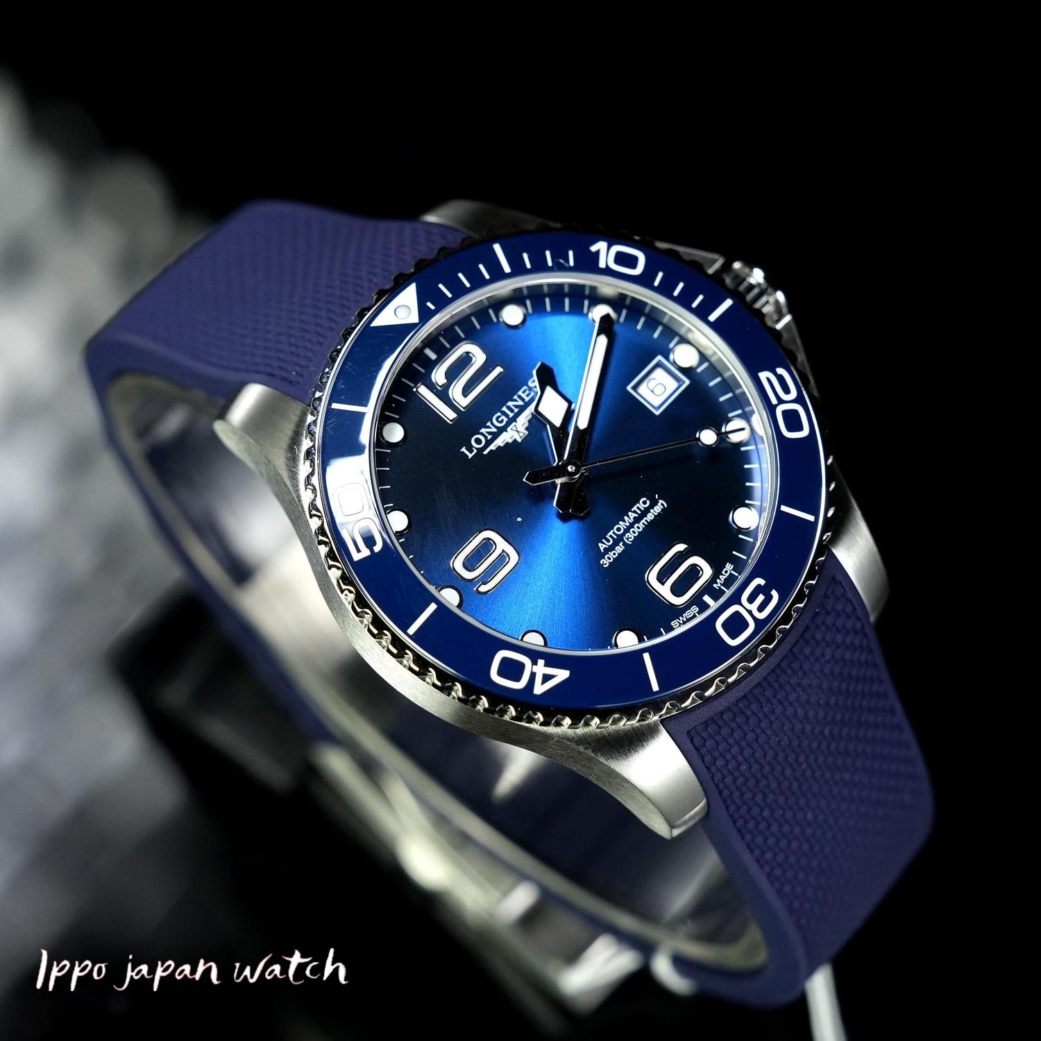 LONGINES L3.780.4.96.9 Watch - Men's Rubber Strap Watch Parallel Imported with 2-Year Warranty (Image 2)