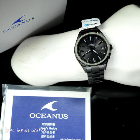 Casio OCEANUS 3-Hand Model All Black IP OCW-T200SB-1AJF
