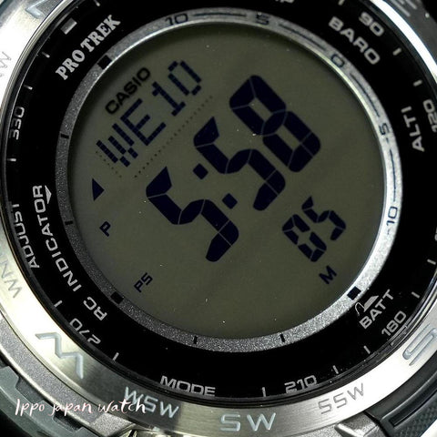 Casio Men's PRO TREK PRW-35 Solar Powered LCD DIG Titanium Band Watch PRW-35TLD-7JF