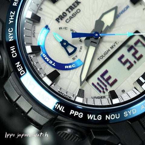 CASIO PRW-61D-2JF Solar Radio Watch Outdoor Features Triple Sensor Water Resistant Blue Design