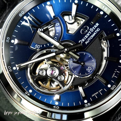 Orient Men's Orient Star Contemporary Modern Skeleton Automatic Leather Band Watch RK-AV0006L