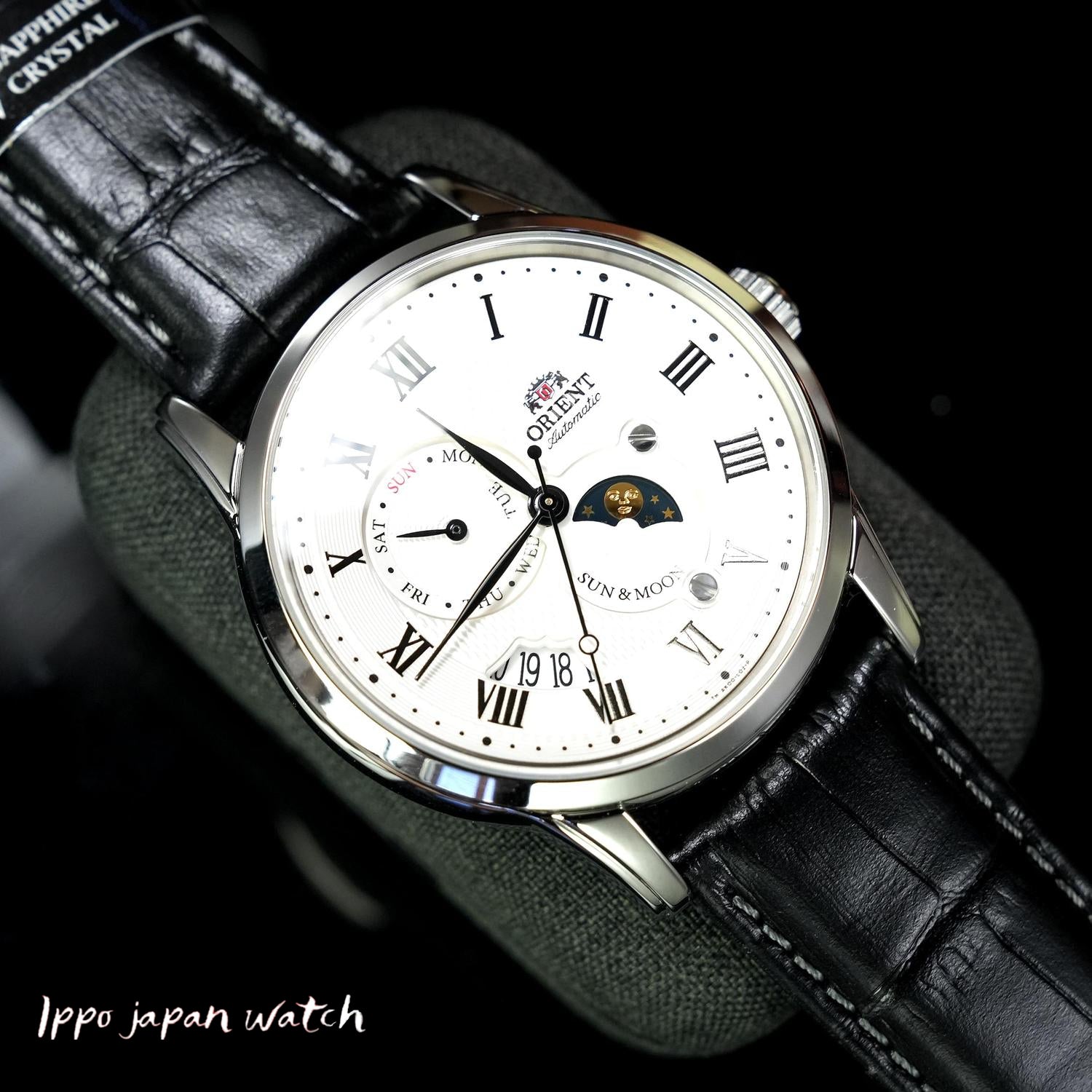 Orient Men's Classic RN-AK0005S SUN & MOON Mechanical Leather