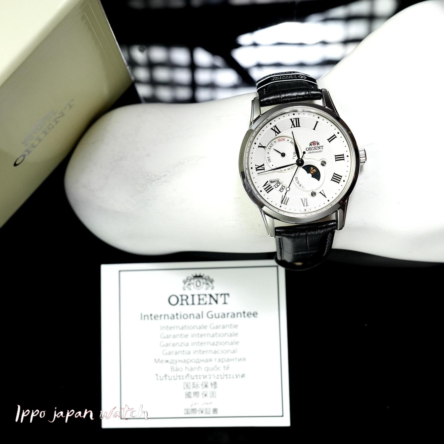 Orient Men's Classic RN-AK0005S SUN & MOON Mechanical Leather