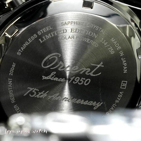 Orient Men's Sport Mako Diver Design Chronograph 75th Anniversary Limited Model Solar Powered Metal Band RN-TX0210L